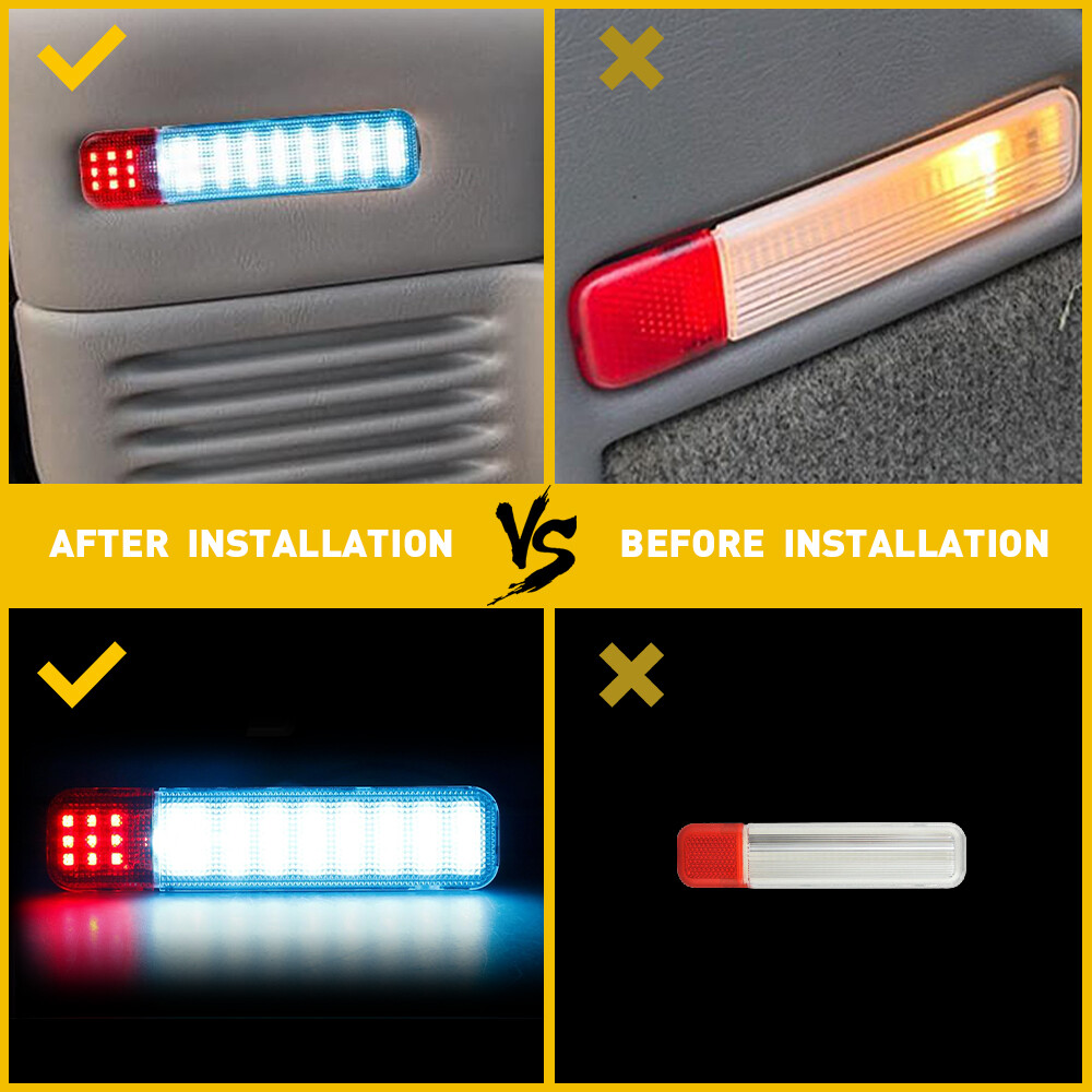 For Chevy Silverado Tahoe Suburban Sierra Front L+R Door Reflector Light Panel F