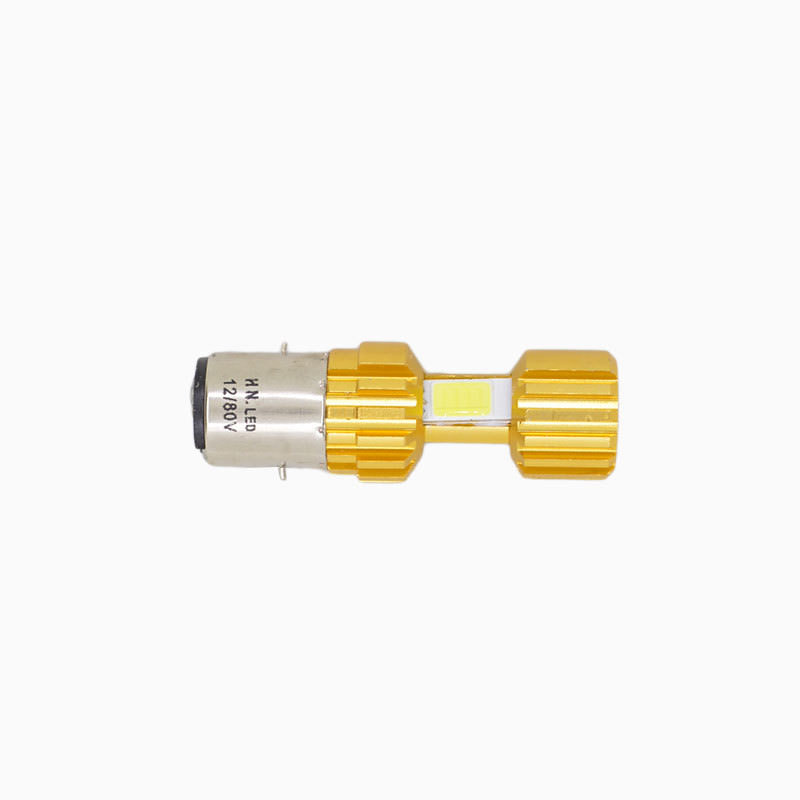 2X12W Ba20D H6 Motorcycle Headlight COB LED Bulbs Scooter ATV 1000LM Bikes Lamps