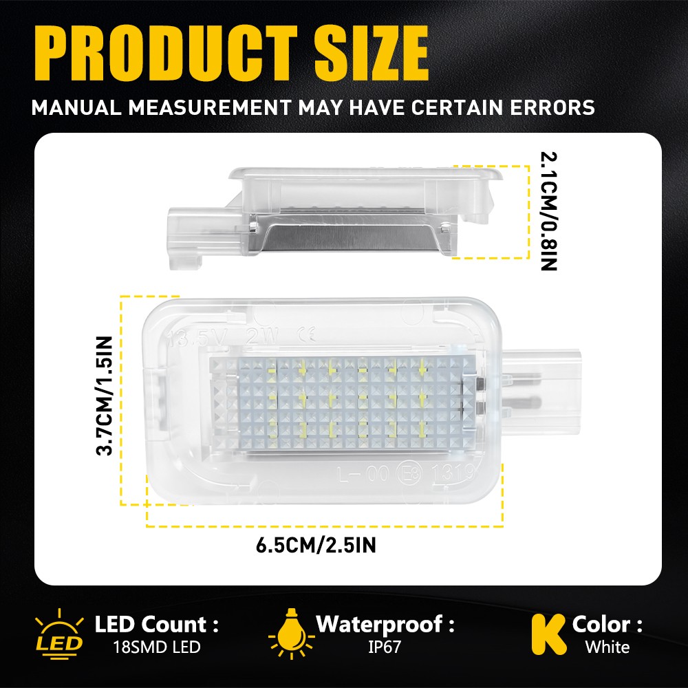 Bright White 18-SMD LED Trunk Cargo Area Light For 2007-20 Honda Fit/Jazz/Accord