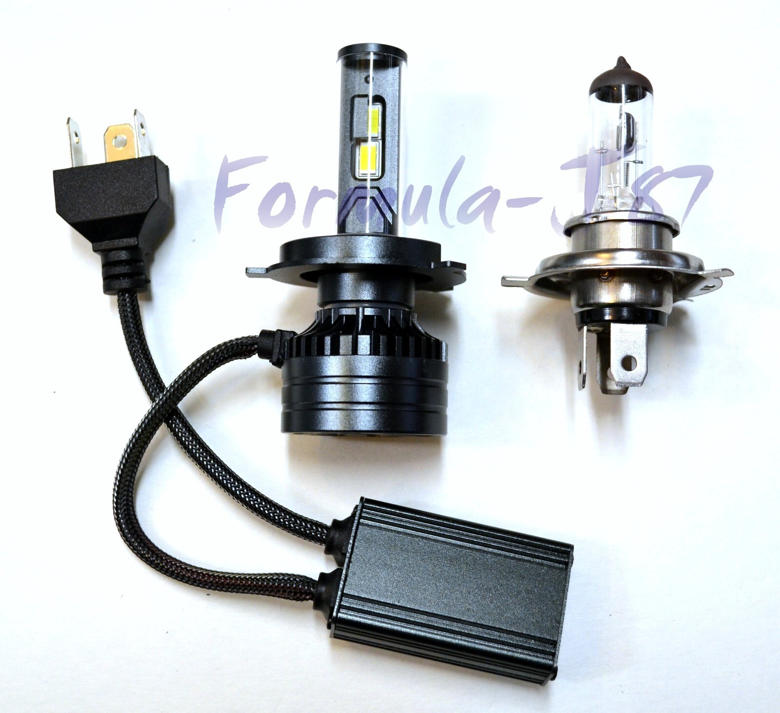 LED Kit F15 140W 9003 HB2 H4 5000K White Two Bulbs Headlight Replacement Lamp OE