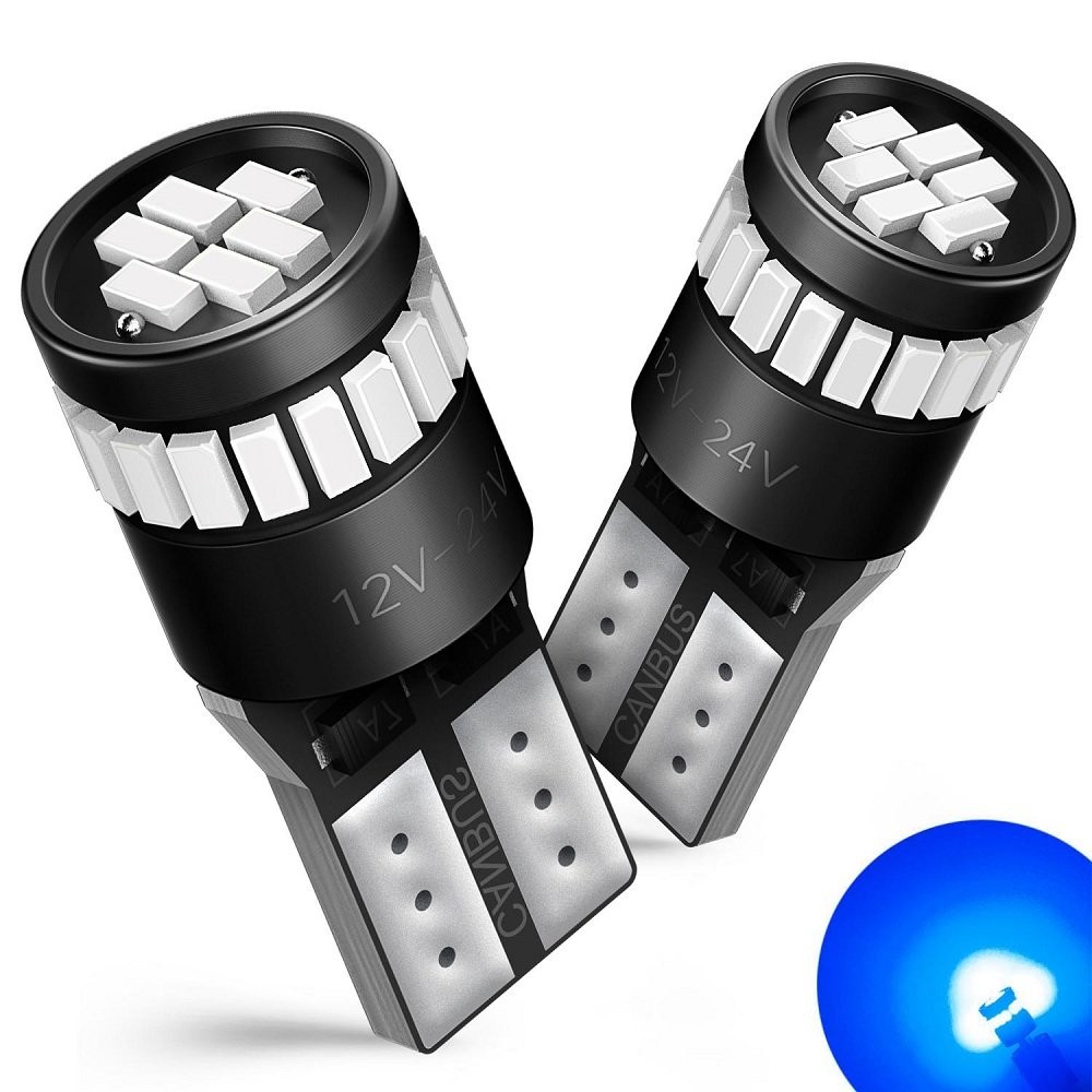 2Pcs AUXITO Blue T10 LED Bulbs Error Free Canbus W5W 168 194 Side License Light