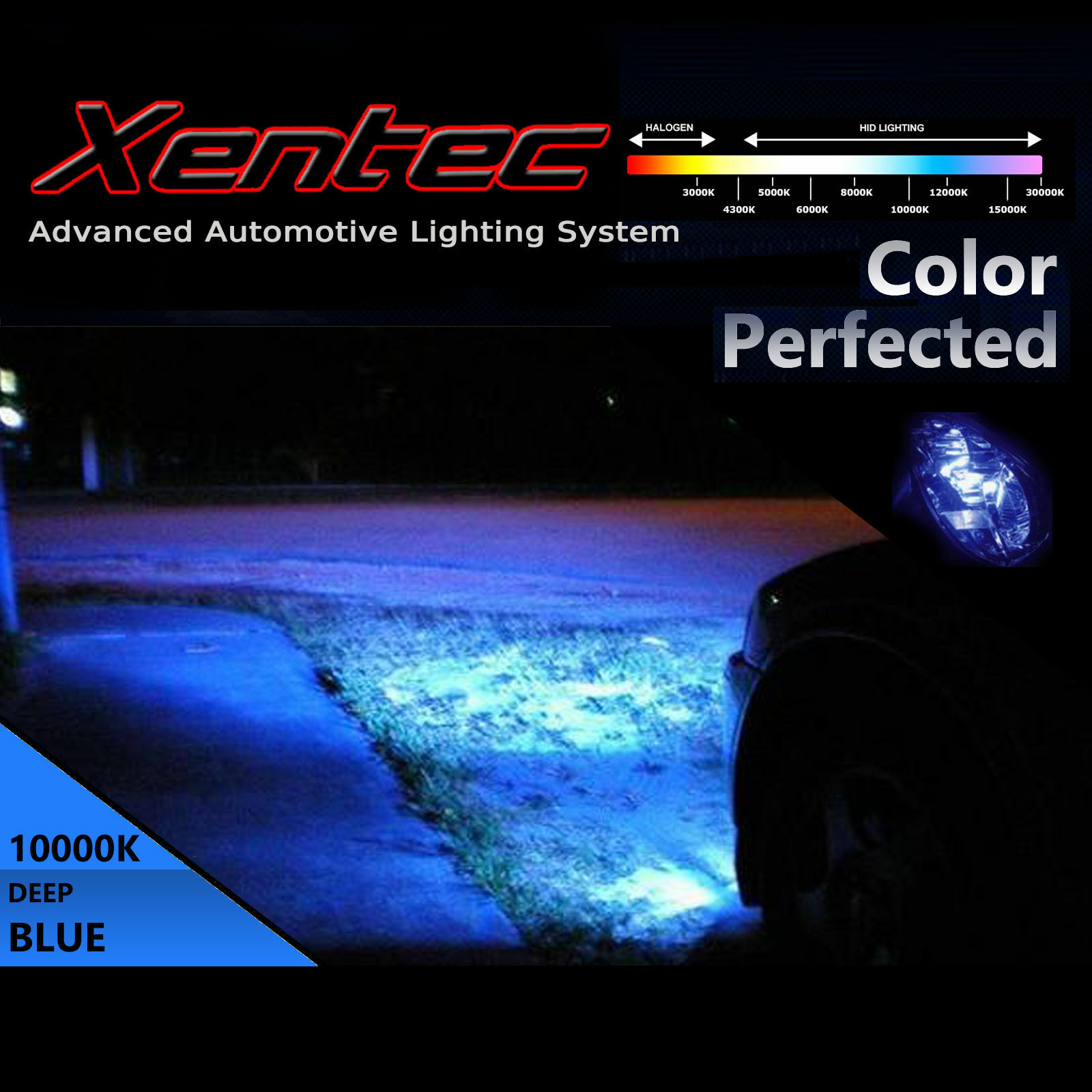 Xentec Xenon Fog Light HID Kit H10 9145 9140 9045 2000K 3000K 5000K 6000K 8000K