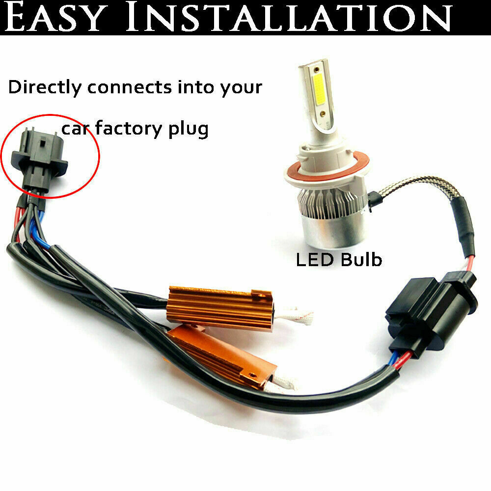 For Dodge 2x H13 9008 LED Headlight Error Free Anti-Flicker Resistor Decoder
