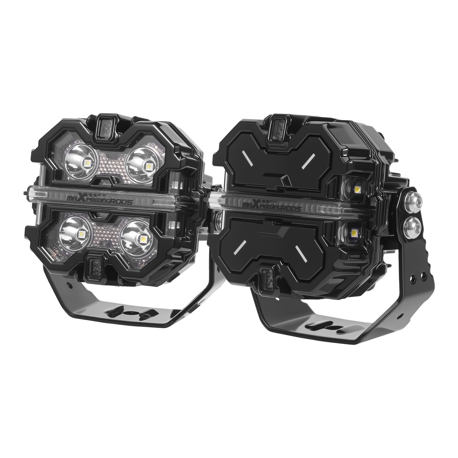 LED Driving Light Pods 3.5″ Spot Beam RGB DRL Aluminum Housing Off Road Lights