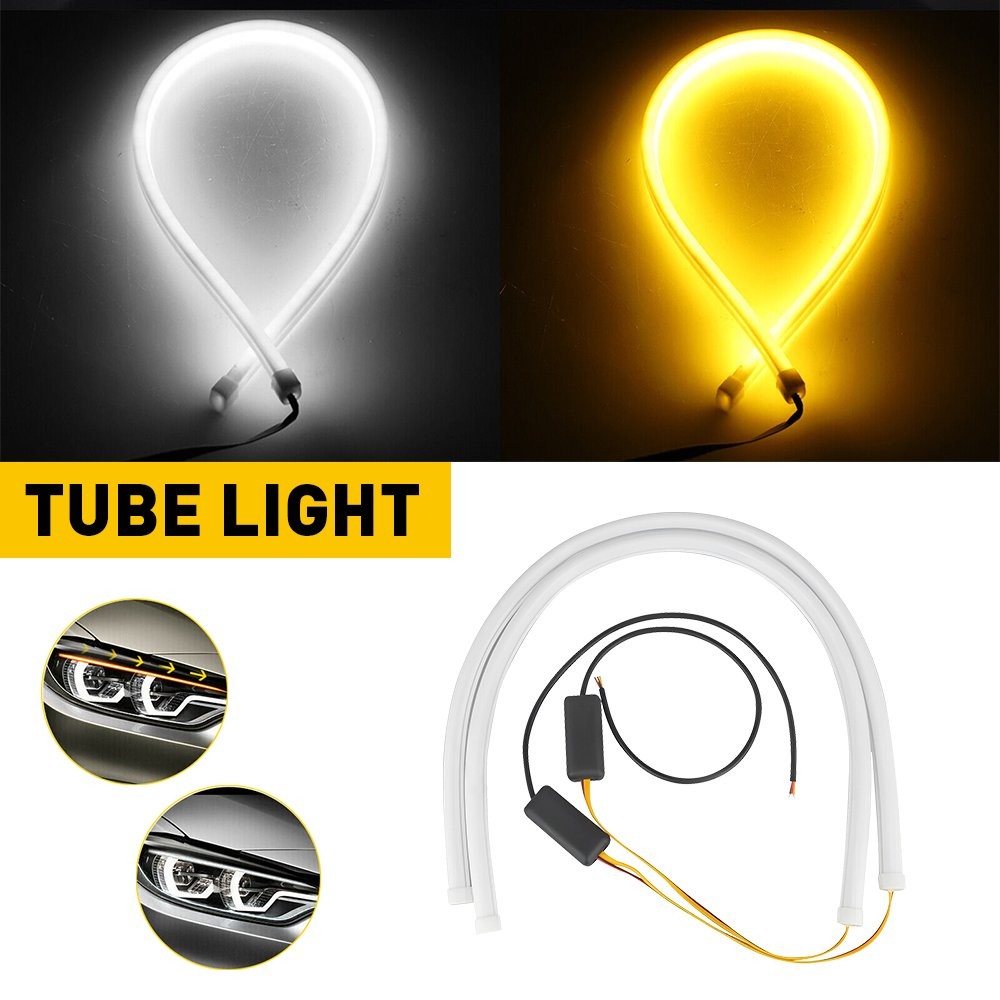 AUXITO Flexible Car Soft Tube Guide LED Lamp Strip DRL Daytime Running Light DRL