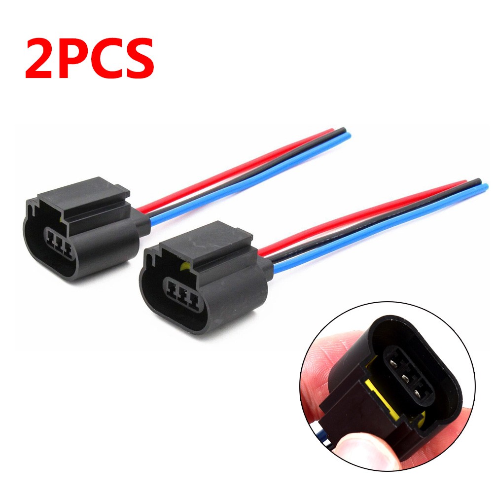 Wire Pigtail Female P 9008 H13 Two Harness Head Light Bulb Plug Repair Socket