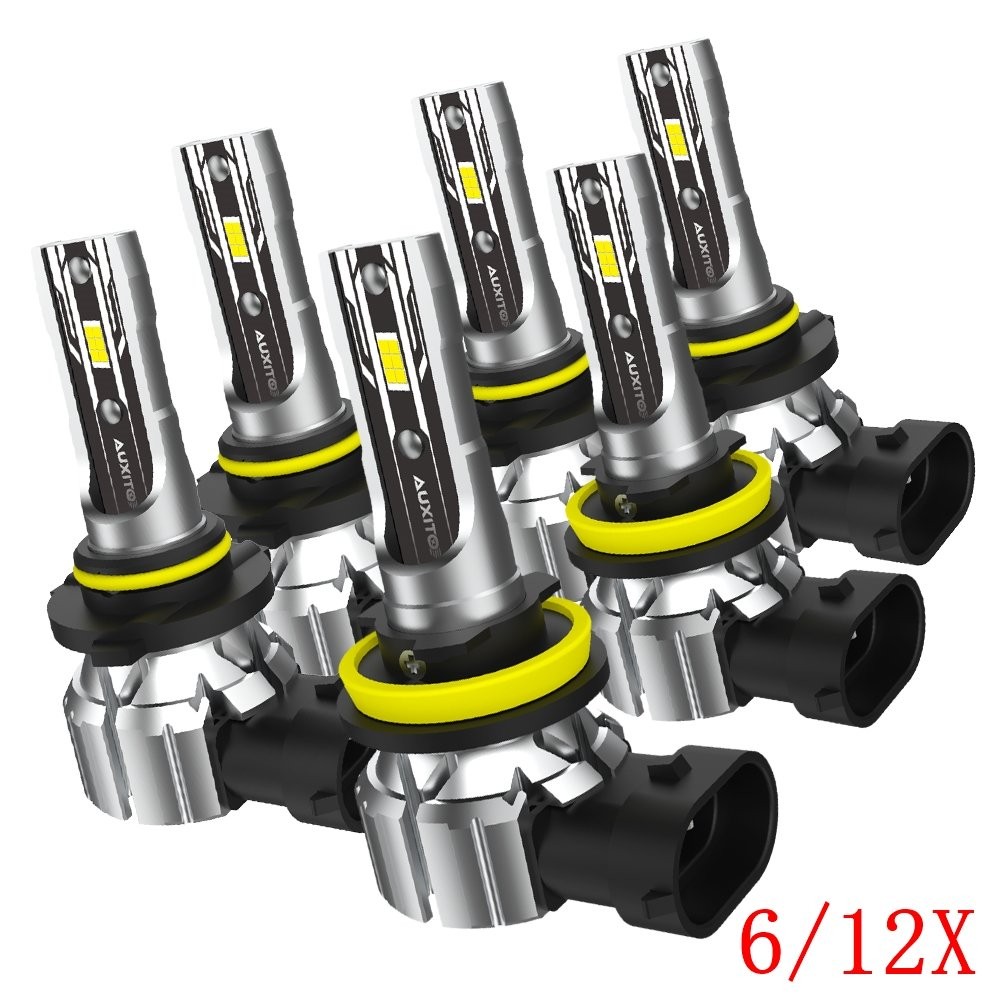 6/12/18X 9005 9006 H11 LED Headlight Combo Kit High Low White 90000LM CANbus