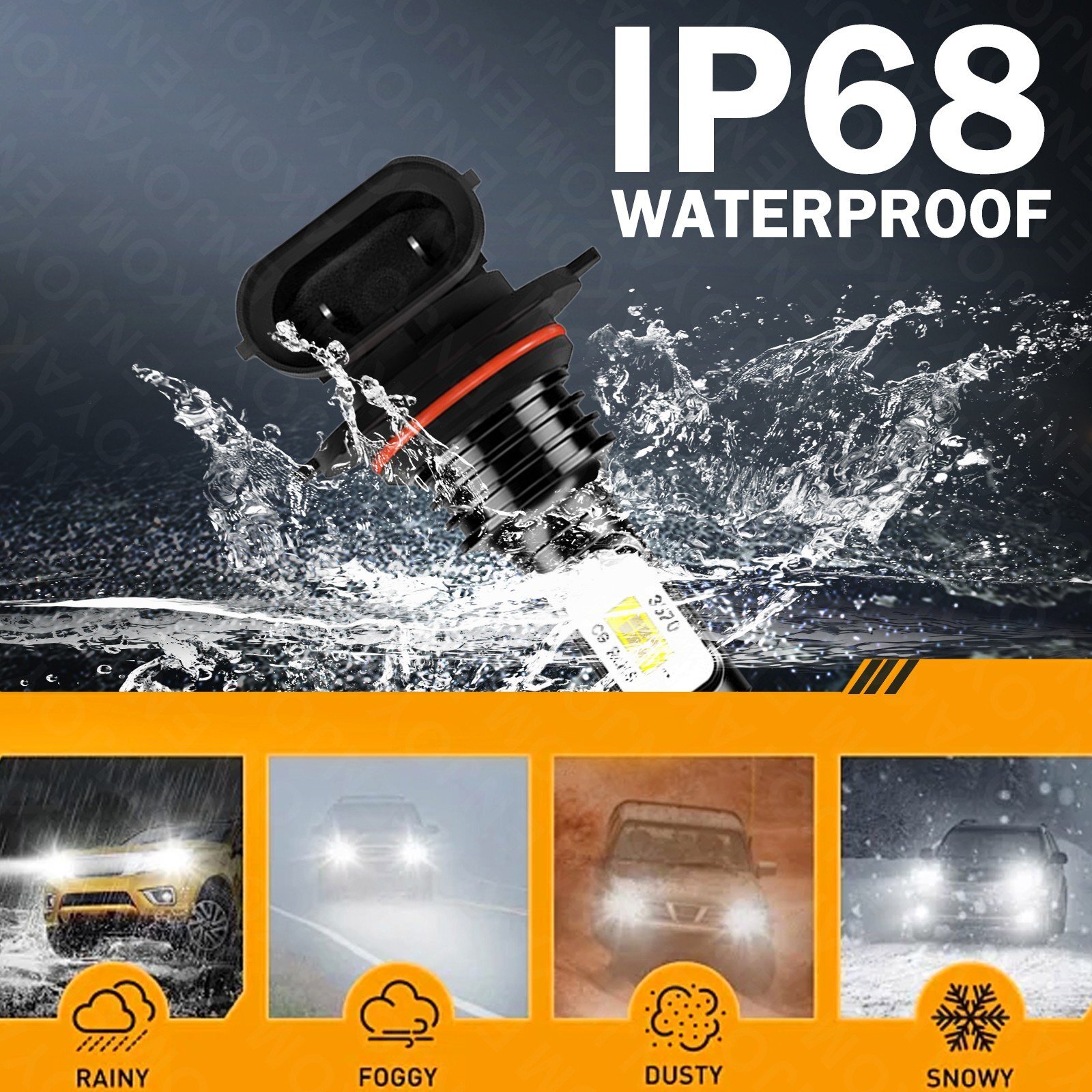 4X For Ford F-150 2004-2014 Front LED Headlight Hi Lo Beam Fog Light Bulb 12000K