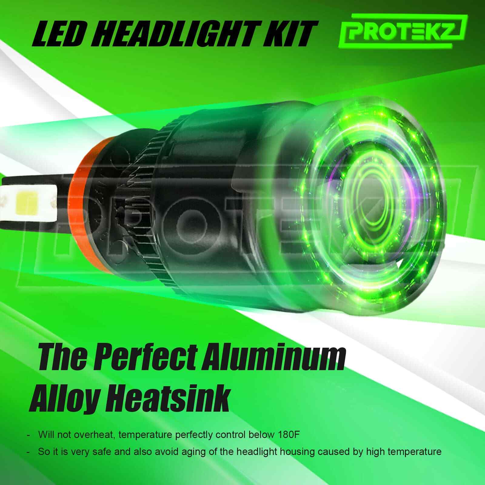 LED Headlight Protekz Kit Hb3 9005 6K High Bulb for Cadillac DeVille 1990-2005