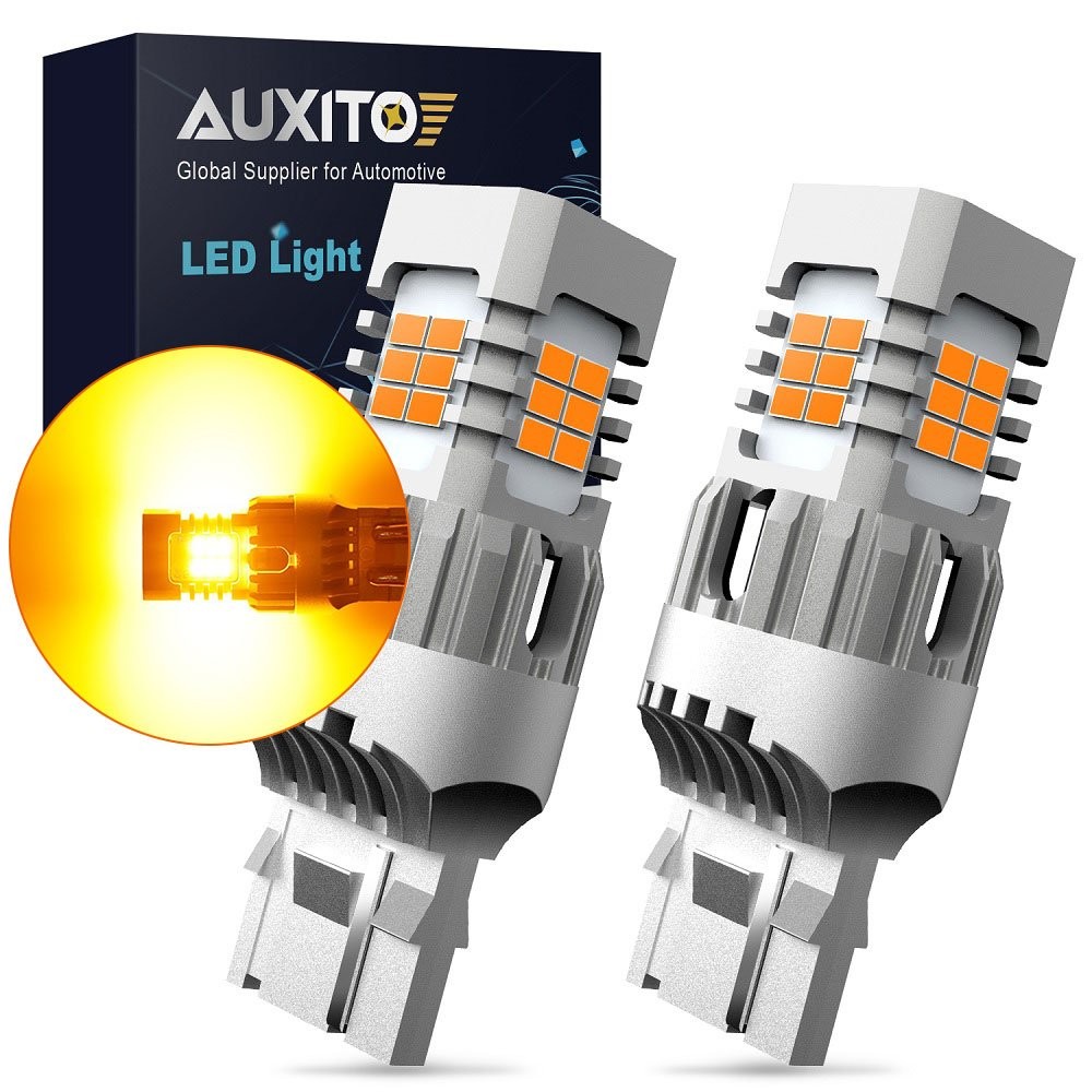 AUXITO Amber Yellow 7440 LED 100W Turn Signal Light Lamp ANTI Hyper Flash Canbus