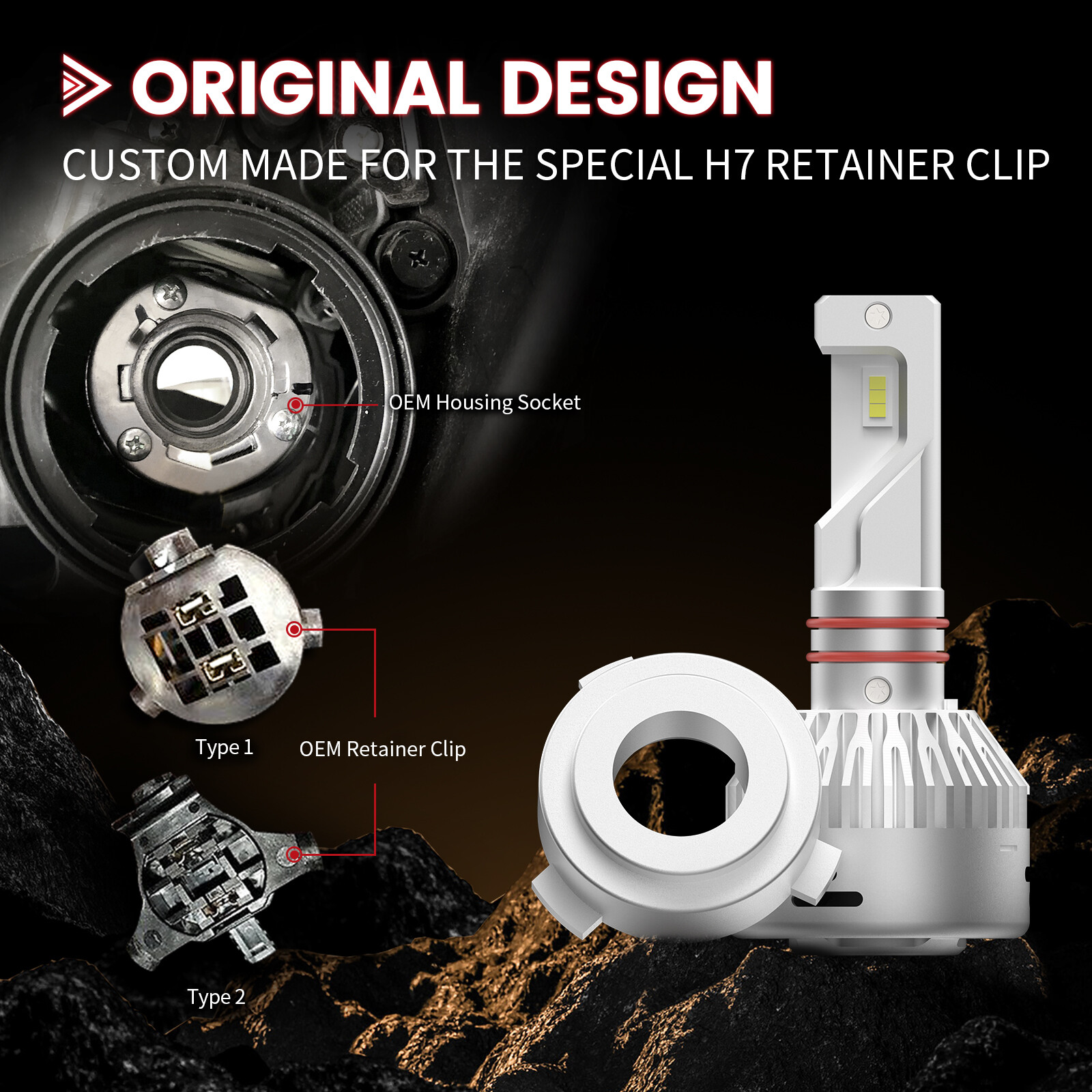 Lasfit Pro-HK6 LED Headlight Bulbs Low Beam for Kia Sedona 2019 2020 2021 White