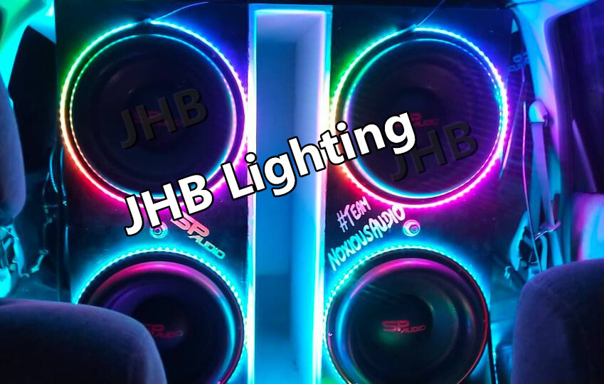 JHB 4PCS 6.5″RGB Multicolor CHASING Flow LED 1/2″Spacer Car Speaker Rings Lights