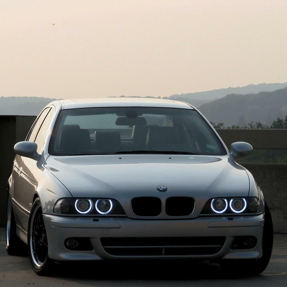 4pcs LED White Angel Eyes Lamp Halo Ring Car Headlight For BMW E36 E38 E39 E46