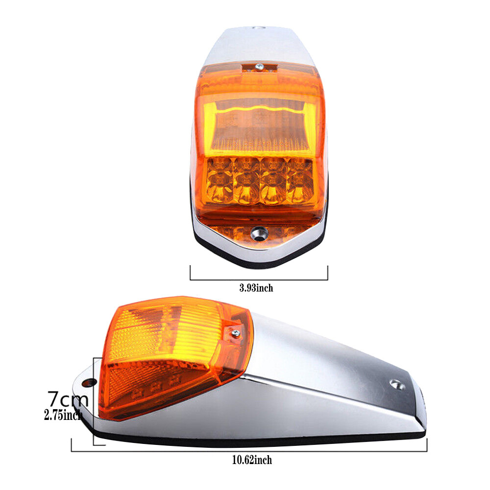 5x LED Amber Cab Roof Top Clearance Marker Running Light For Kenworth Peterbilt