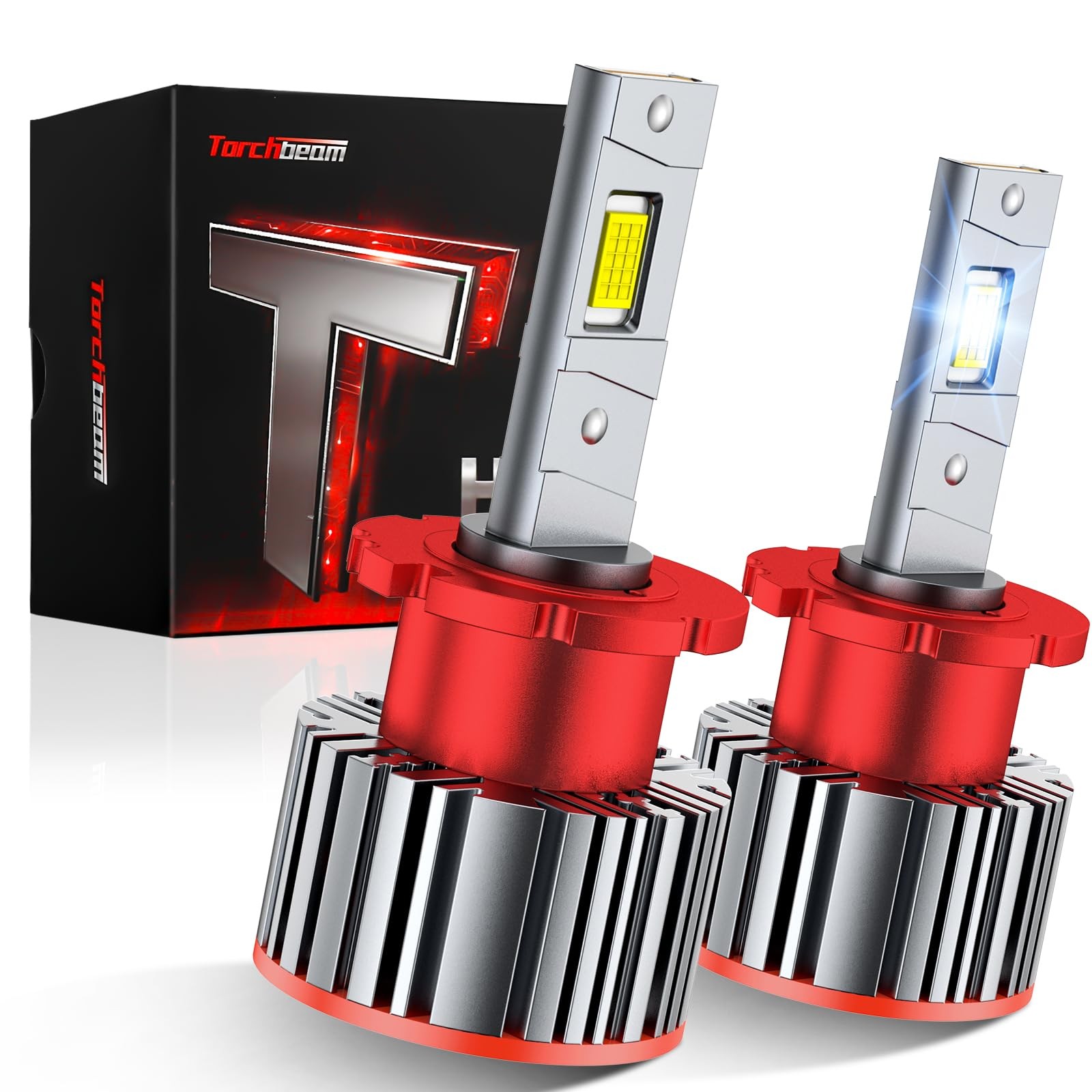 Torchbeam D2S D2R HID Bulbs, 8000K Ice Blue 45W Xenon Bulbs, 22000LM 85122