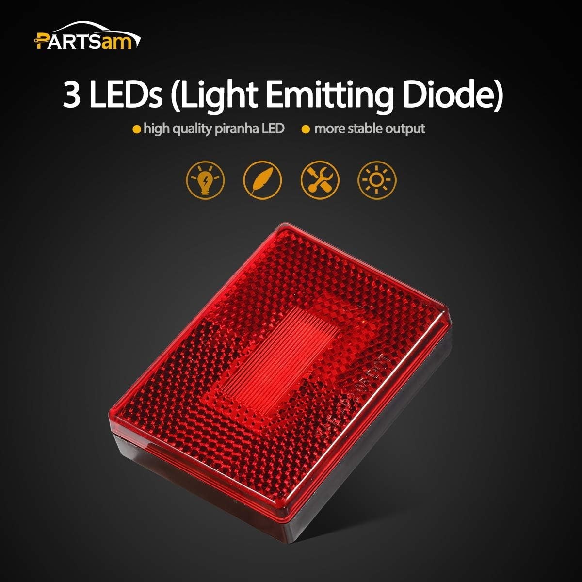 Durable LED Clearance & Side Marker Lights – Amber/Red for Trailers & Trucks