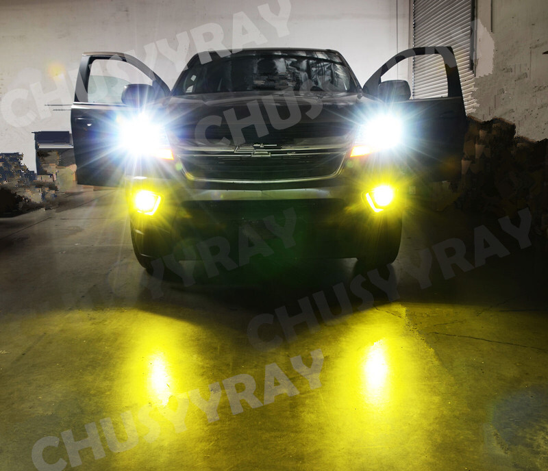 6x LED Headlight Hi+Lo+Fog Light For Jeep Grand Cherokee 1999-2010 6000K+3000K