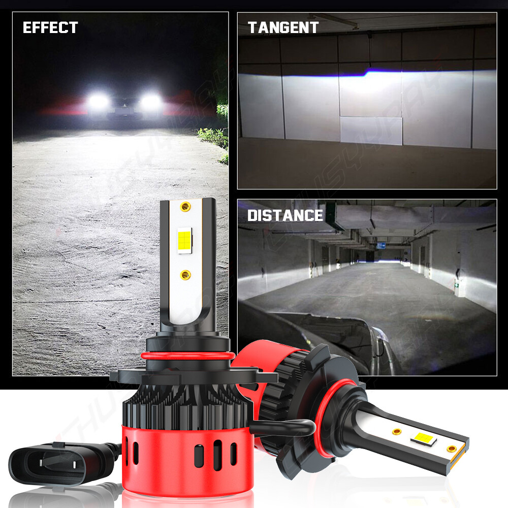 MINI 9005 9006 H11 Combo LED Headlight Bulbs Fog Kit 6000K White High Low Beam