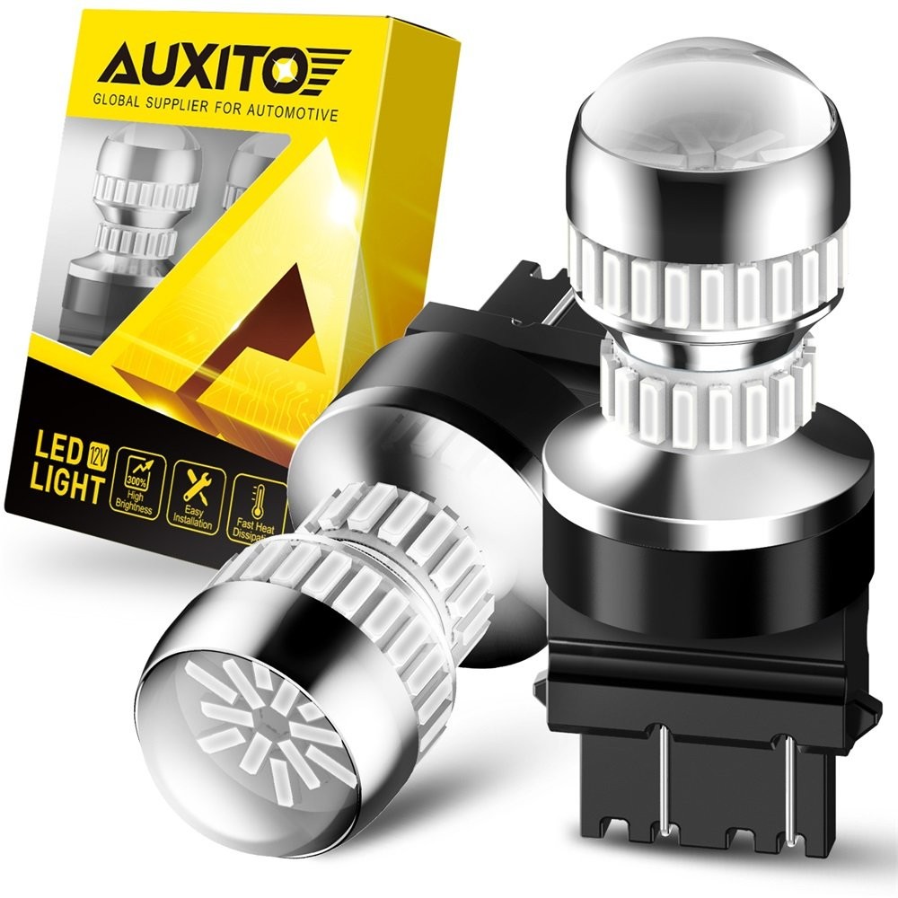 AUXITO 3157 3156 LED Brake Tail Turn Signal Light Bulbs Super Red SMD Canbus EAC