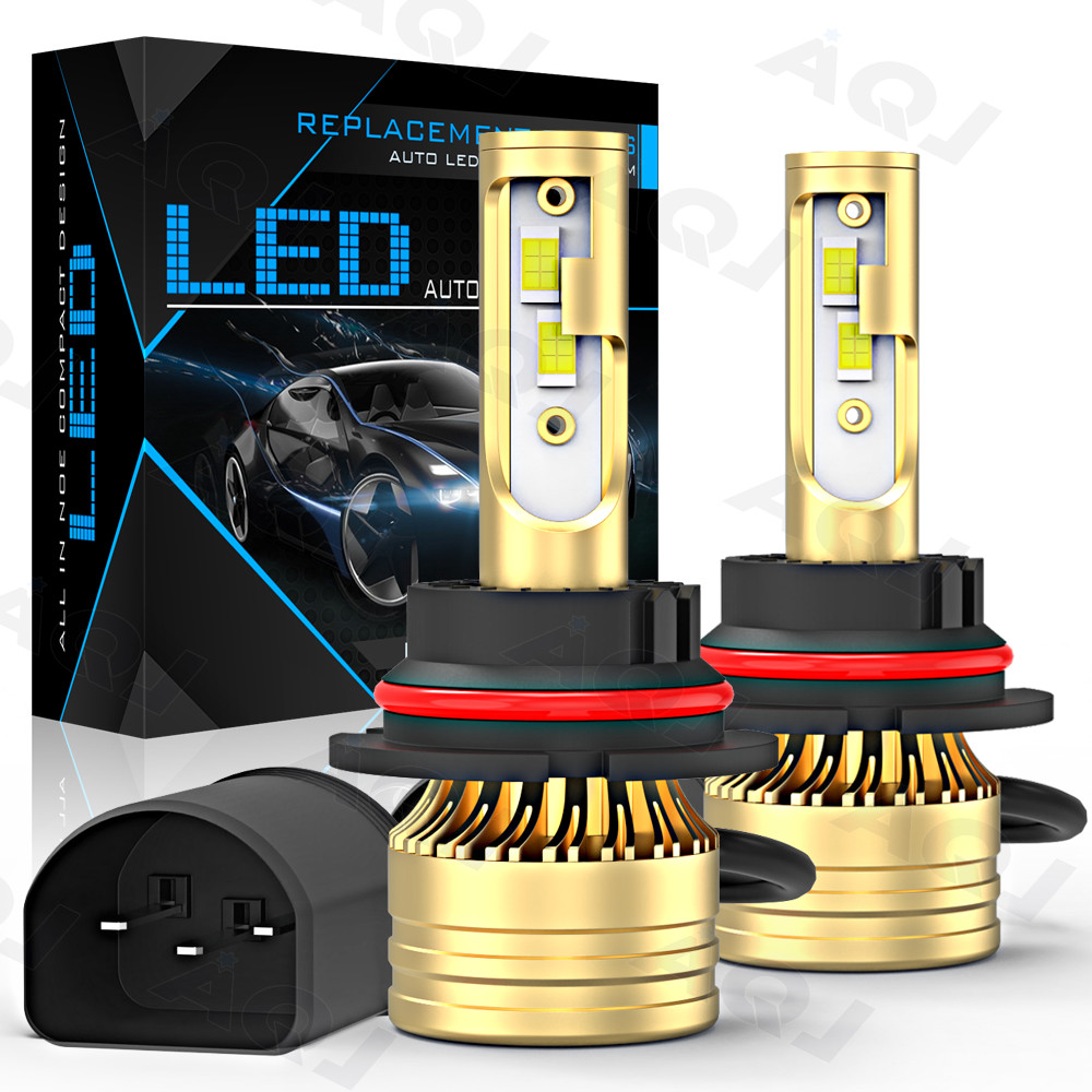 AQJ 9007 HB5 LED Headlight High Low Beam Bulbs Conversion Kit 6000K White 2X