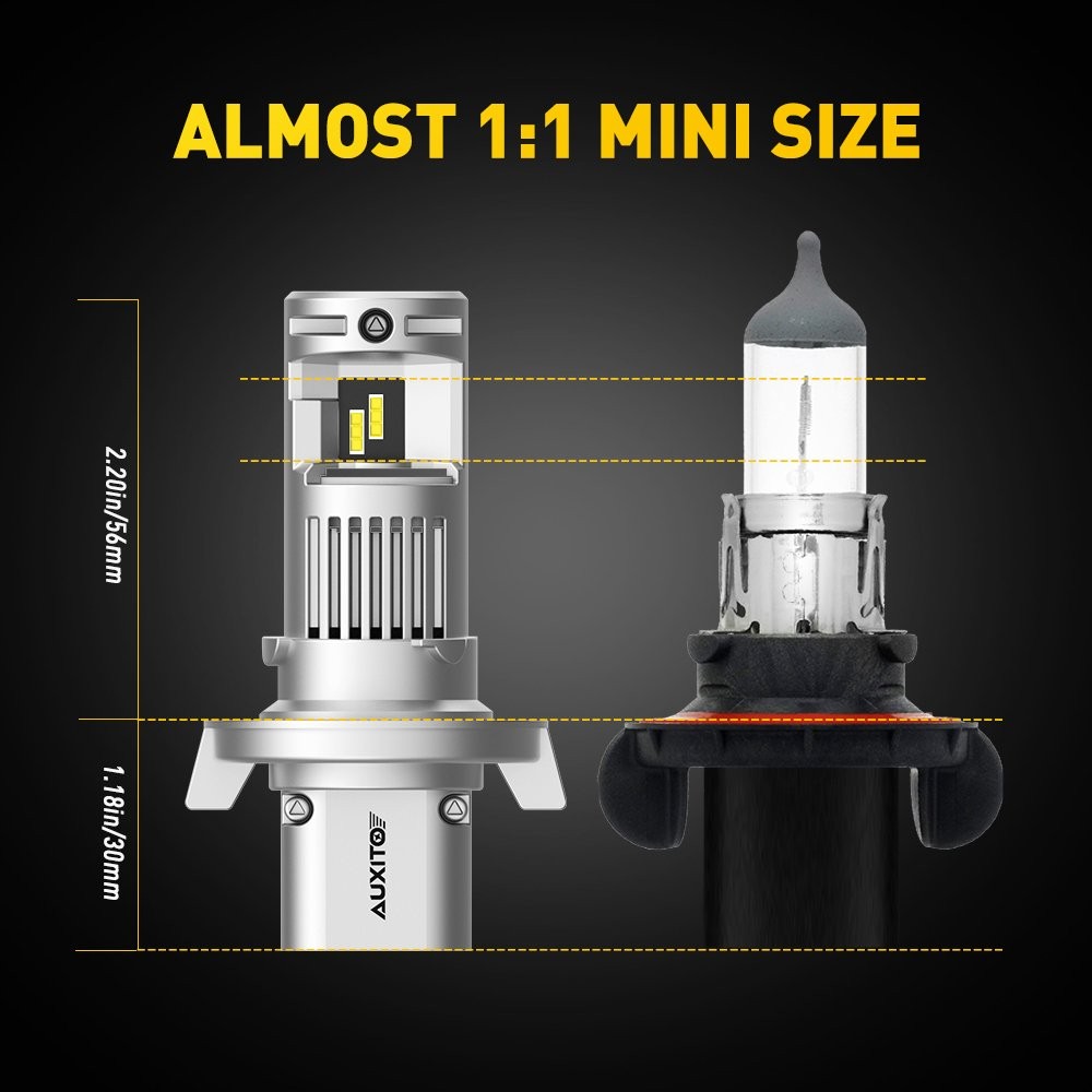 AUXITO H13 9008 White 72000LM LED Headlight Bulbs High Low Beam Canbus 2-20X