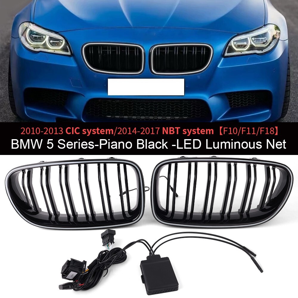 LED Light Front Kidney Grille Grill For BMW 5 Series F10 11 Grille Light 2014-17