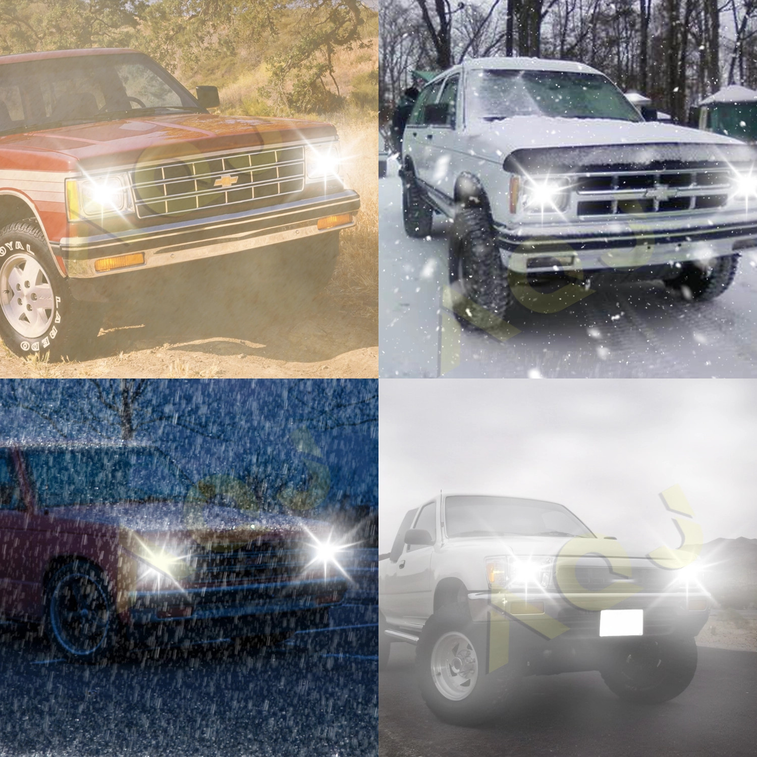 7×6″inch LED Headlights High-Low DRL Sealed 5X7″ For Chevrolet G20 1981-1995