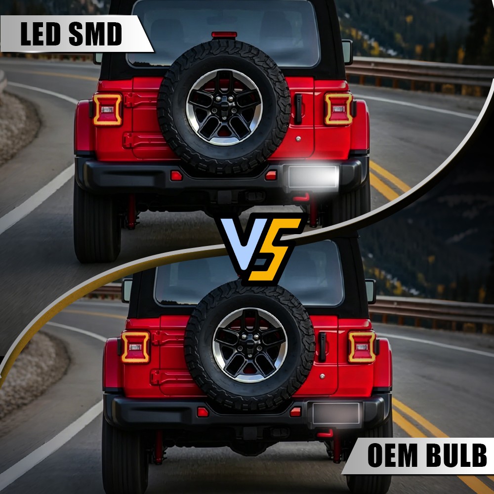 Clear White LED License Plate Light Lamp For Jeep 2018 19 20-up Wrangler JL EPY