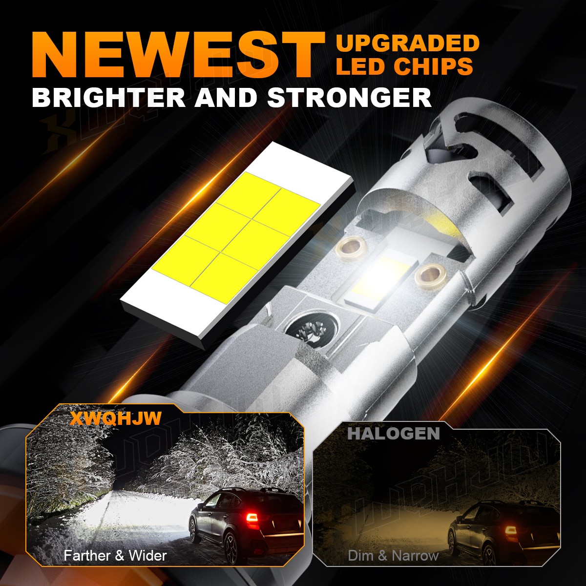 Pack of 2 H15 LED DRL Headlight Conversion Kit 30000LM 6500K White Canbus Ready
