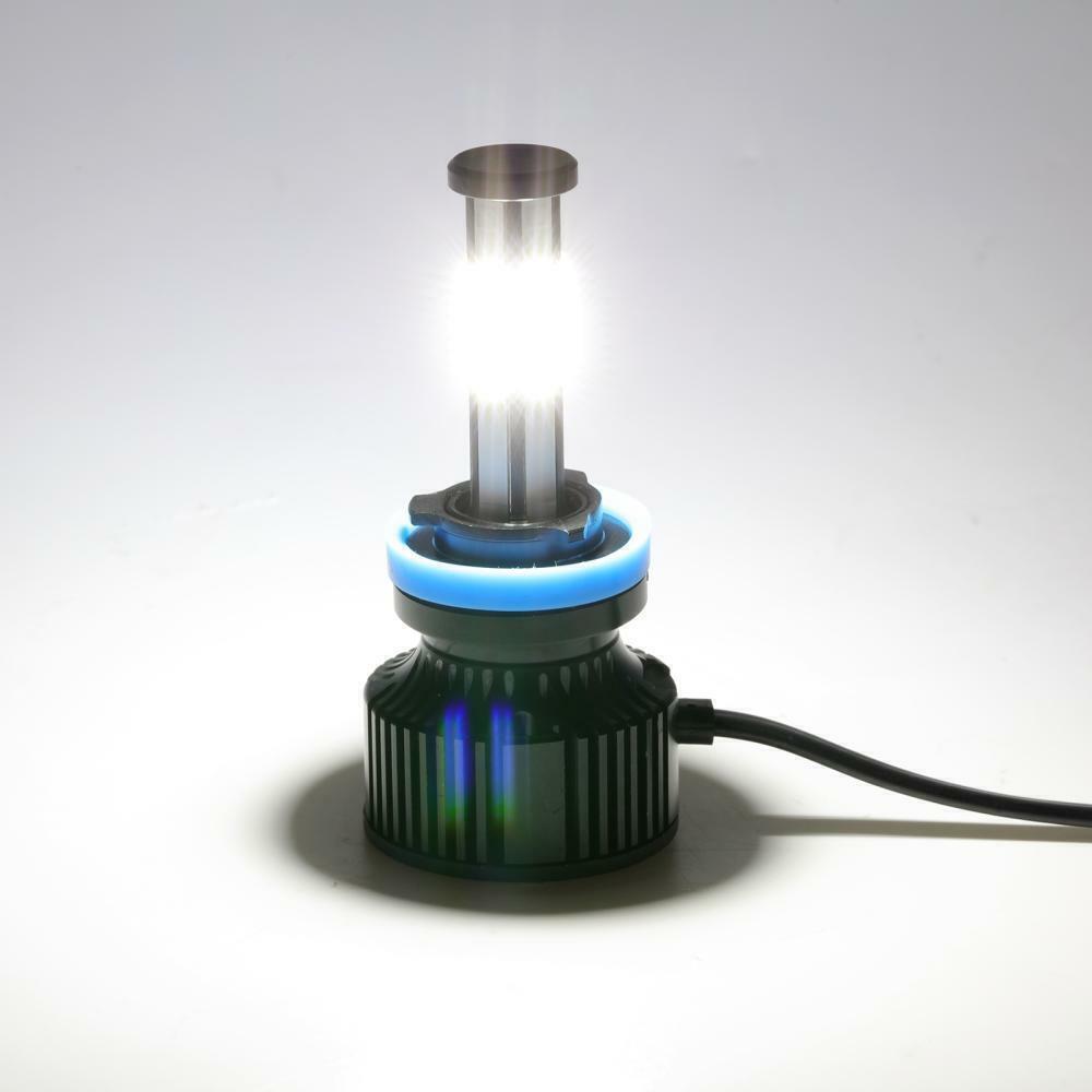 6-sides H11 H8 H9 LED Headlight Kit High Low Beam Bulbs Super Bright 6500K White