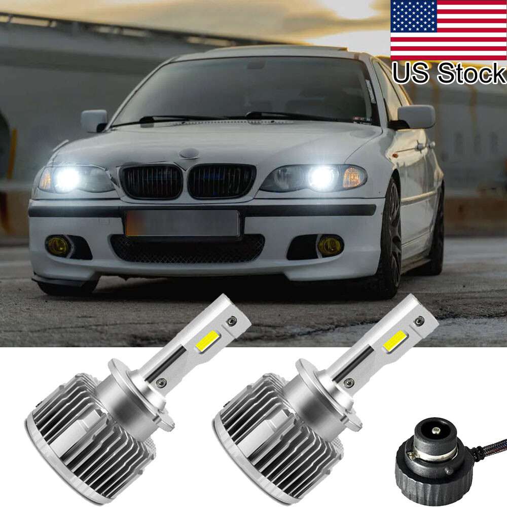 2x D2S D2R LED White Headlight Bulbs w/HID Conversion For BMW E46 325i M3 Etc