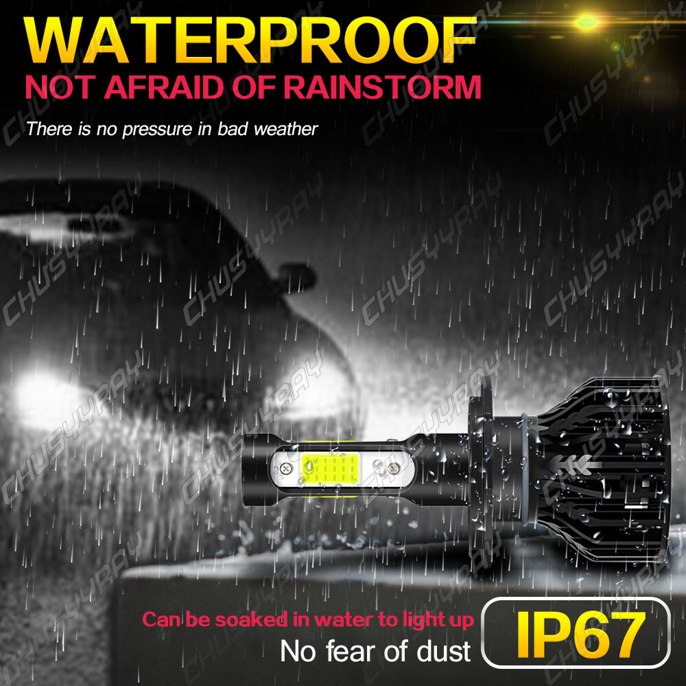 H7 LED 160W Super Bright 6000K White Headlight Bulbs Kit High / Low Beam New