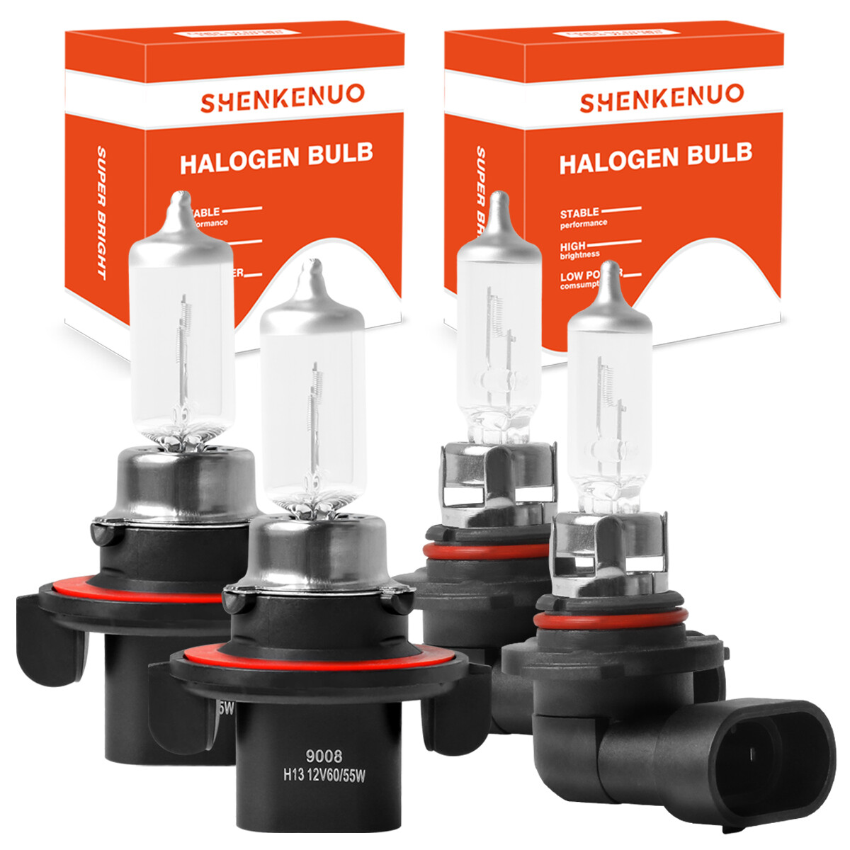 For Ford F-150 2004-2014 4X 3400K Halogen Headlight Bulb High Low Fog Light BP