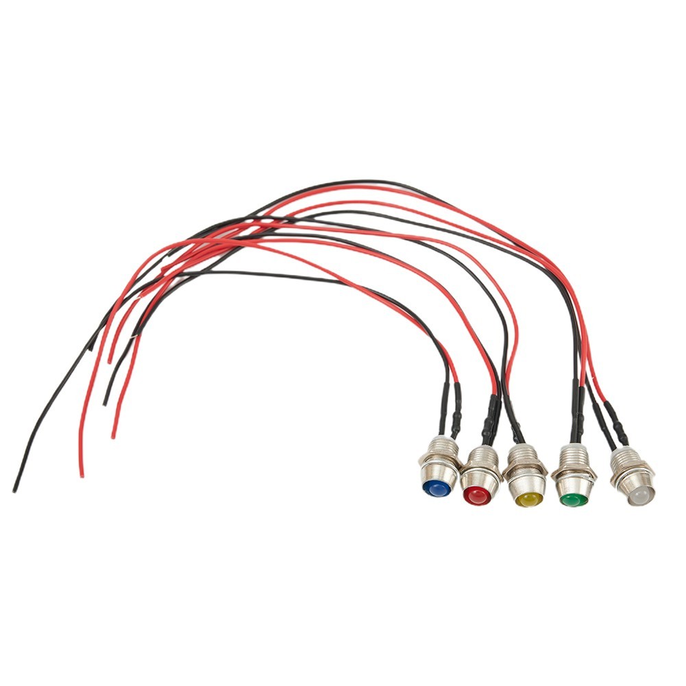 5pcs Auto LED Indicator Lights Dashboard Lamp 12V Driving Beam Luminous Bulb Set