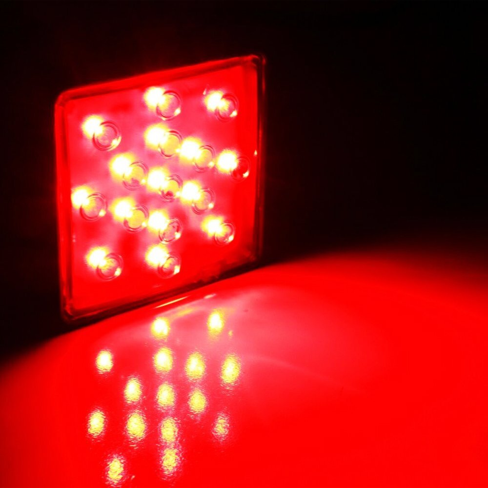 2“ Trailer Truck Hitch Towing Receiver Cover Smoked Lens 15 LED Brake Light EOH