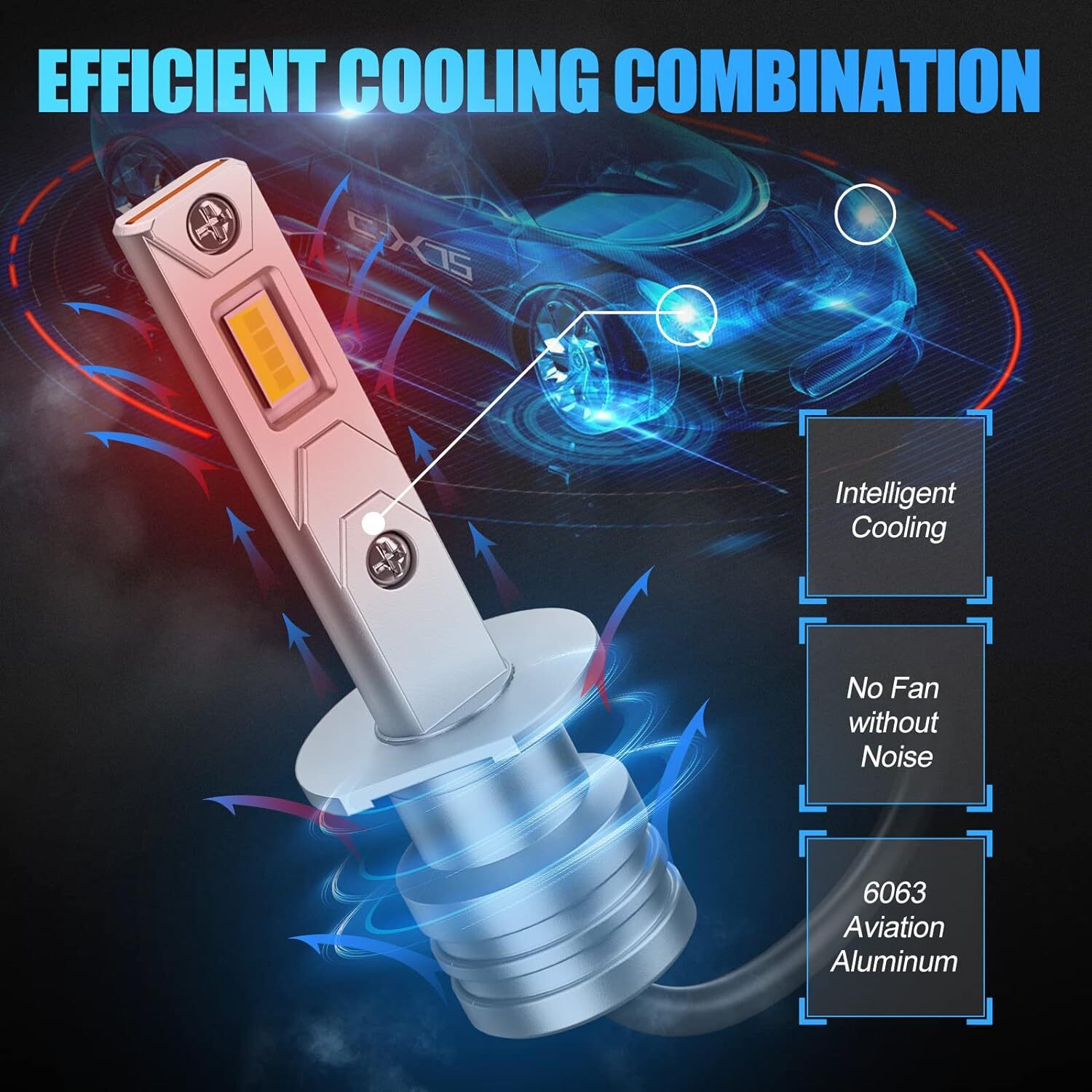 SUPAREE H1 LED Headlight Bulb Conversion Kit Hi/Low Beam Lamp 6500K Super White