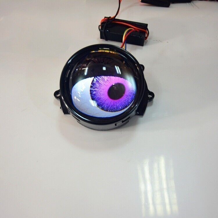 2Pcs 12V LED Red/Ice Blue/Green Devil Eyes Car Light WiFi Control Headlight Lens