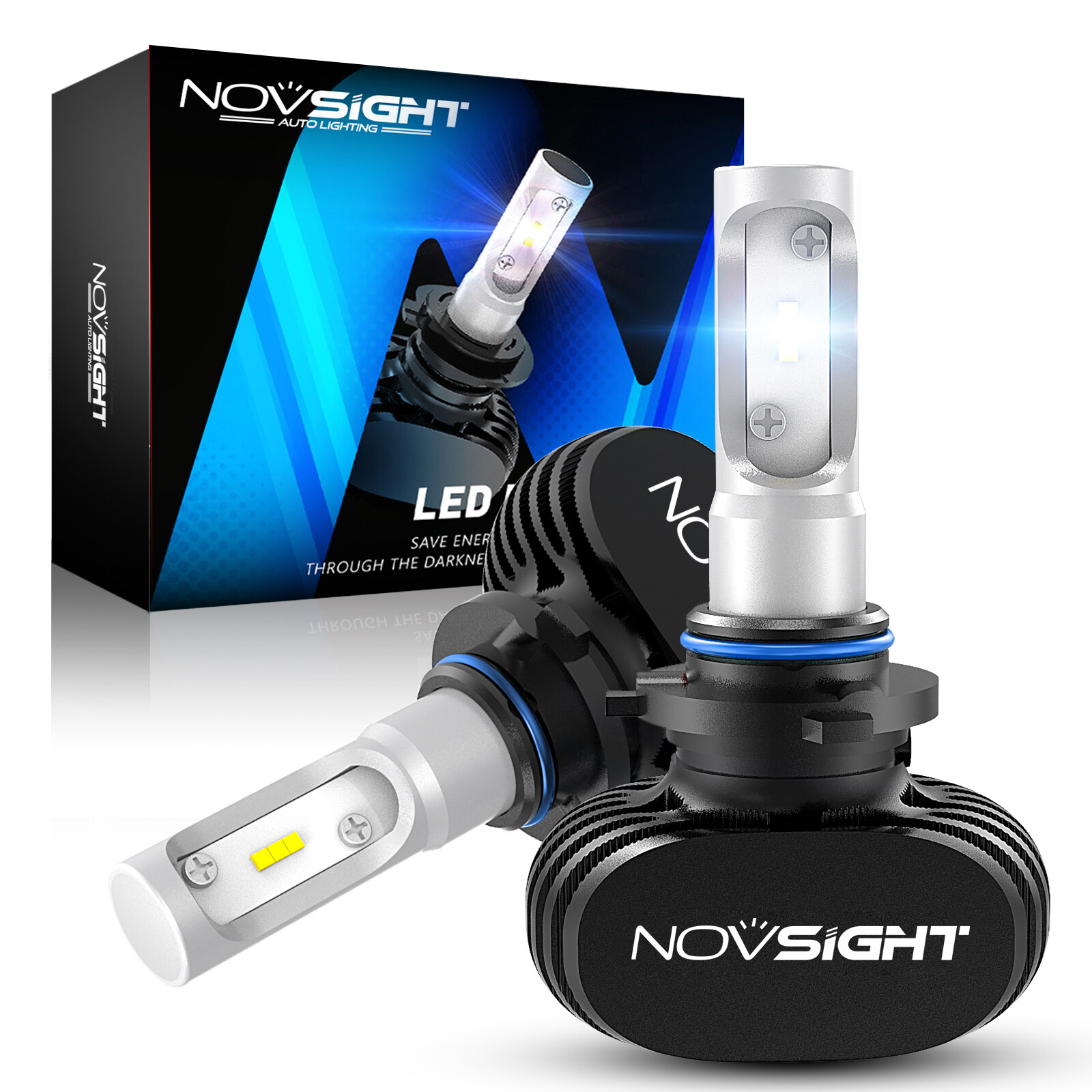 NOVSIGHT HB4 9006 LED Headlight Bulbs Conversion Kit High/Low Beam 9000LM White