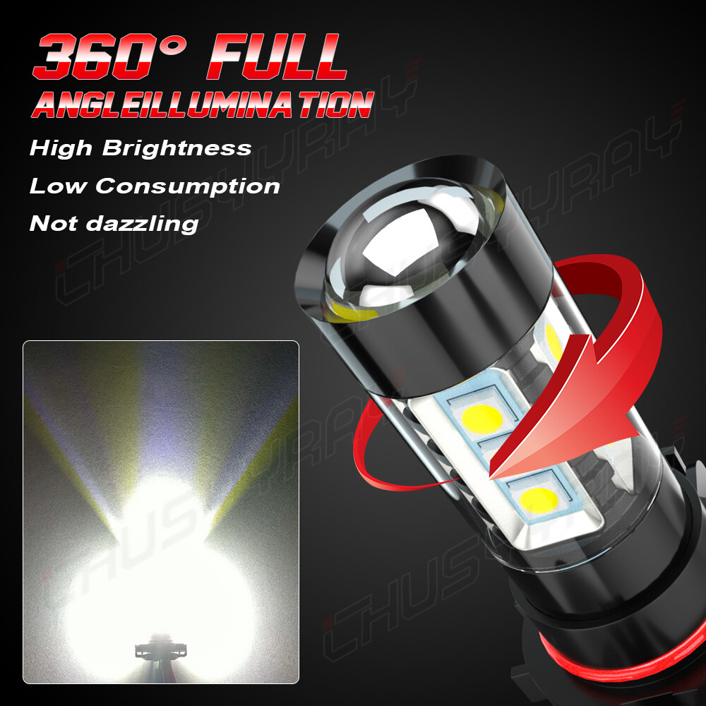 For Jeep Cherokee 2014-2015 9012+H16/5202 LED Headlight + Fog Light Bulb Combo
