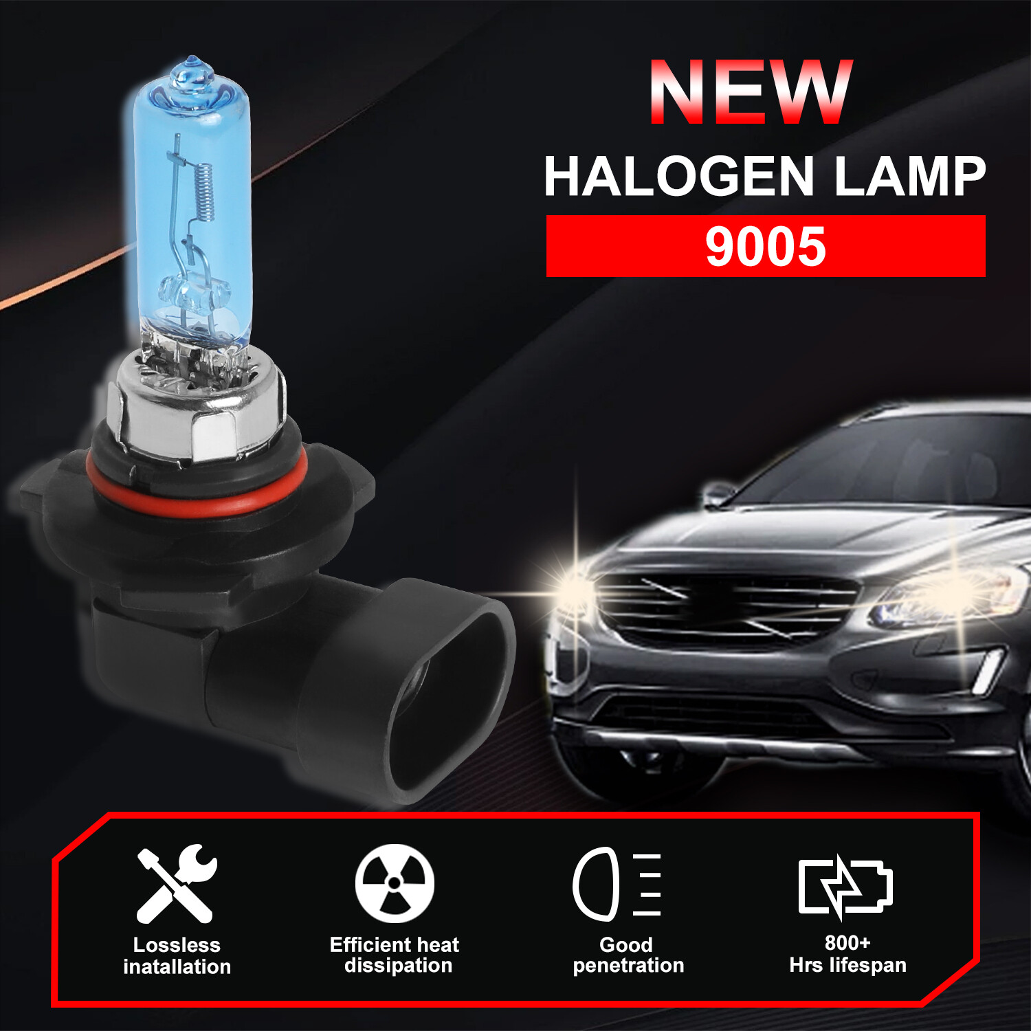 For Hyundai Tucson 2019-2020 4x Headlight High Low Beam Bulbs Combo Warm White