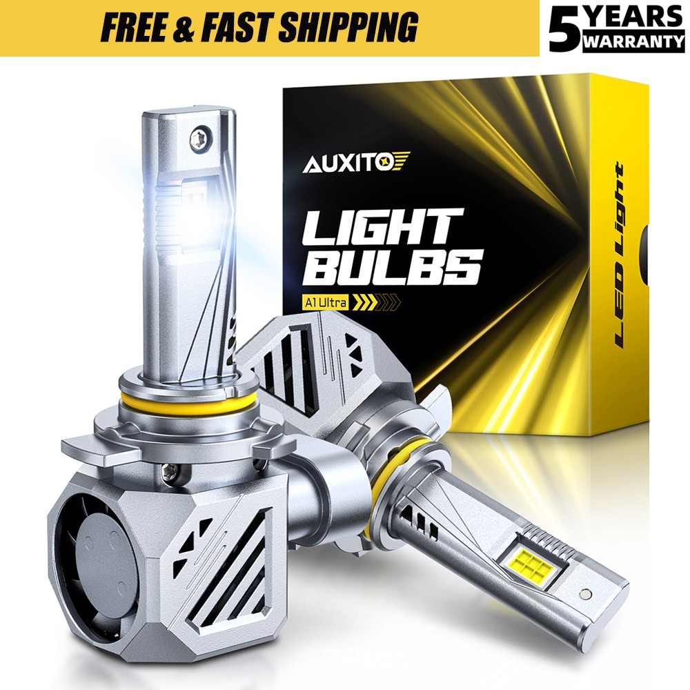 2PCS HIR2 9012 Headlamp LED Bulb Bright White 6500K High Low Beam AUXITO A1ULTRA