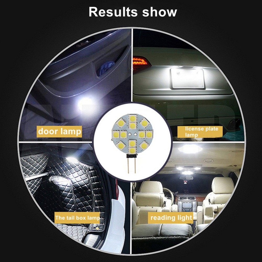 Indoor Car RV Landscape G4 Socket 5050 SMD 12 Bulb Lamp Round Bulb