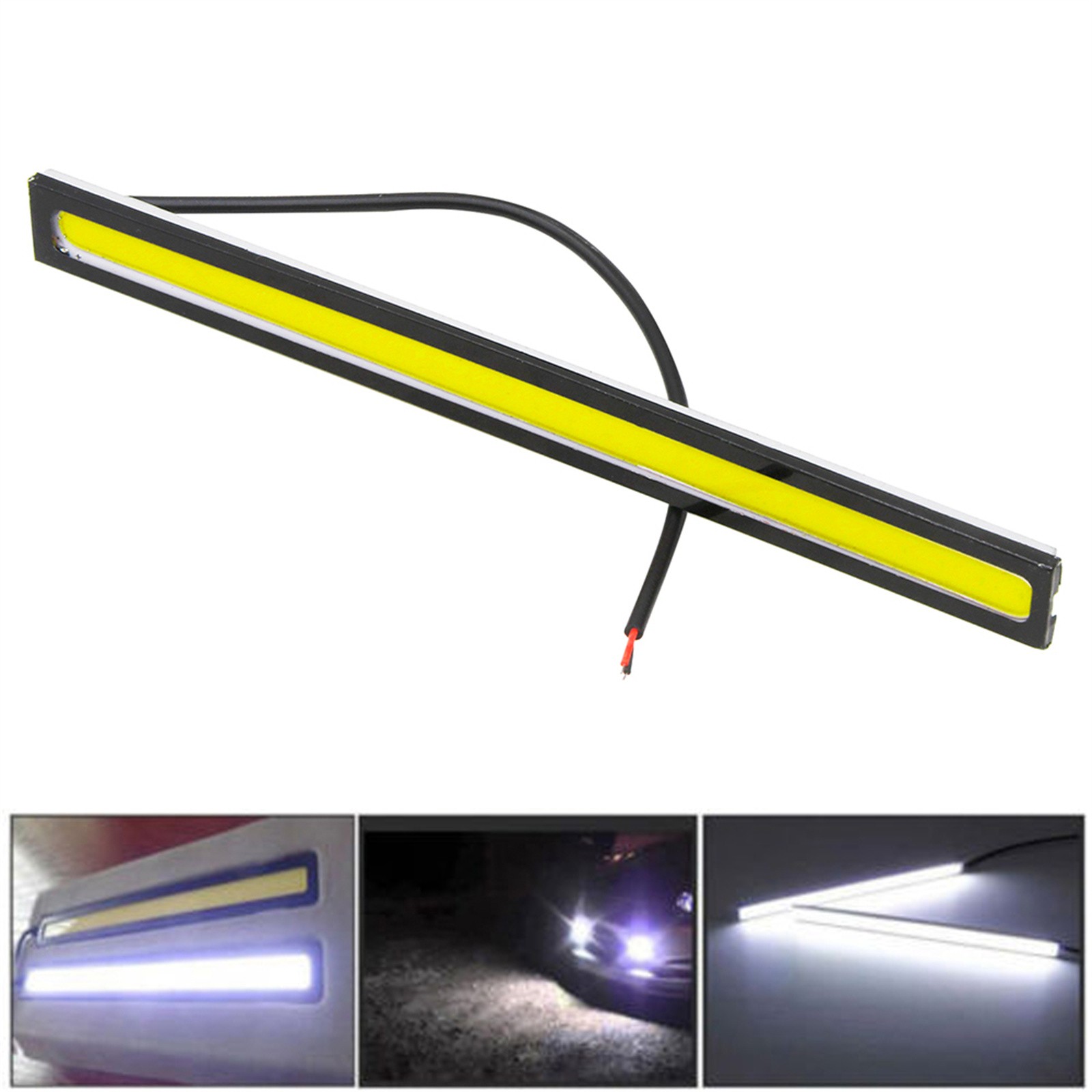 12V LED STRIP DRL DAYTIME RUNNING LIGHTS FOG COB CAR LAMP DRIVING WHITE US