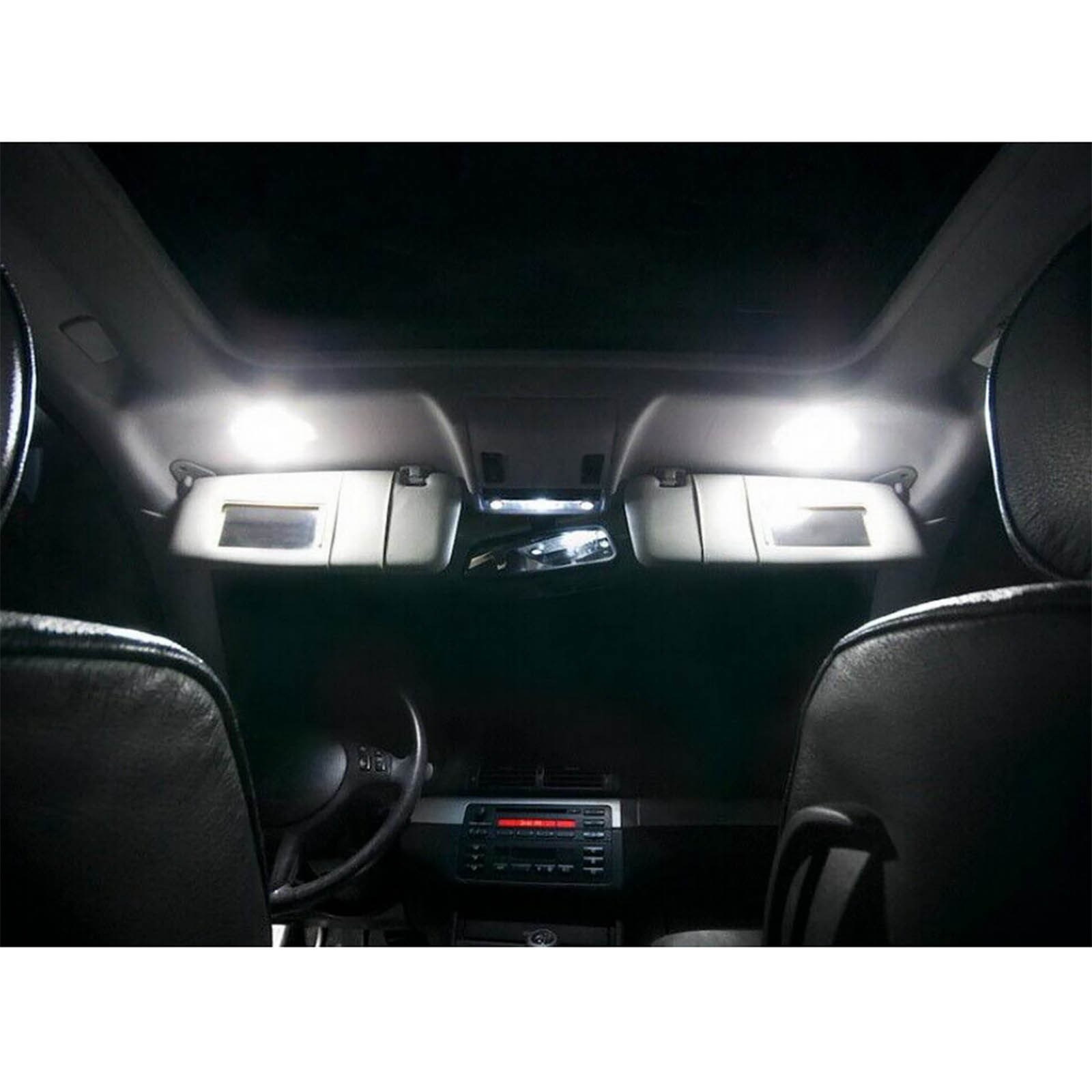 2Pcs New Sun Visor Vanity Mirror LED Lights Car Replacement For BMW E60 E60N E61