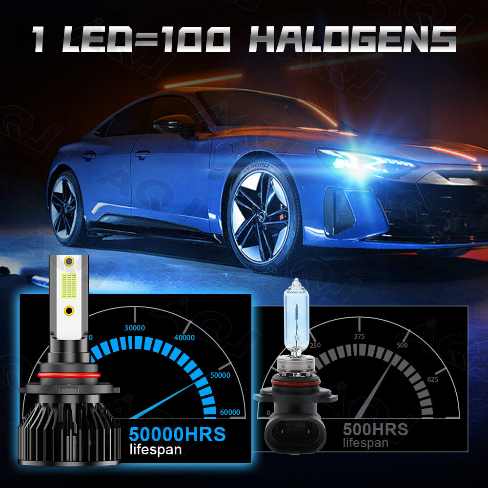 For Dodge Durango 2014-2015 4X Ice Blue LED Headlight+Fog Light Bulbs Combo Kit