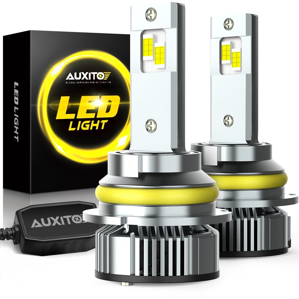 AUXITO 9007 LED Headlight Super Bright Bulbs Kit HIGH/LOW Beam 6500K White Y19