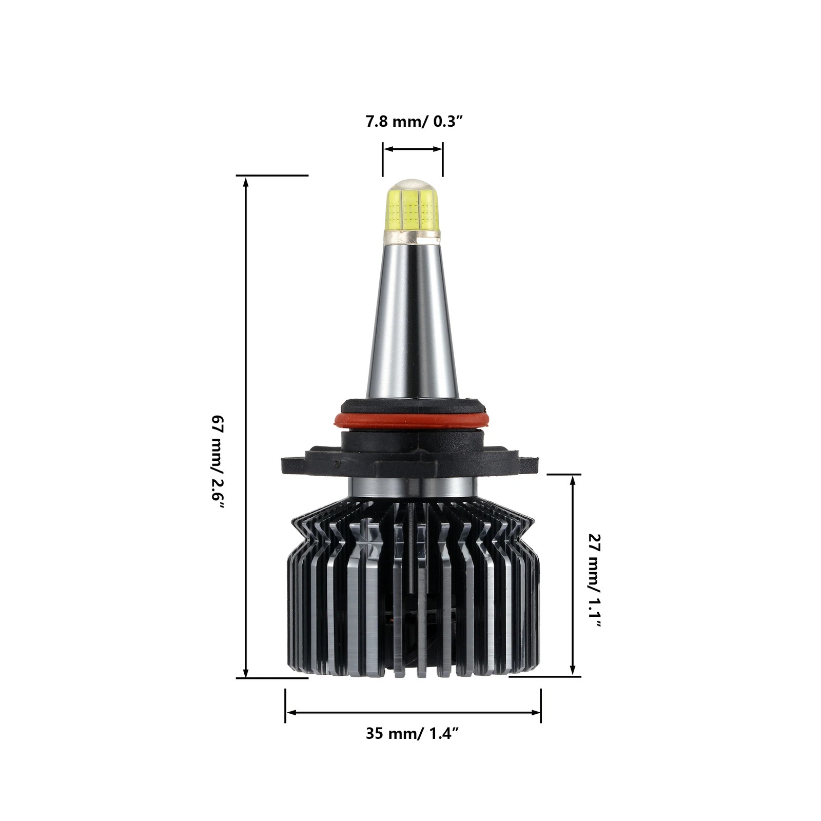 8-sides 9005 HB3 LED Headlight Super Bright White 6500K 3000000LM High/Low Beam