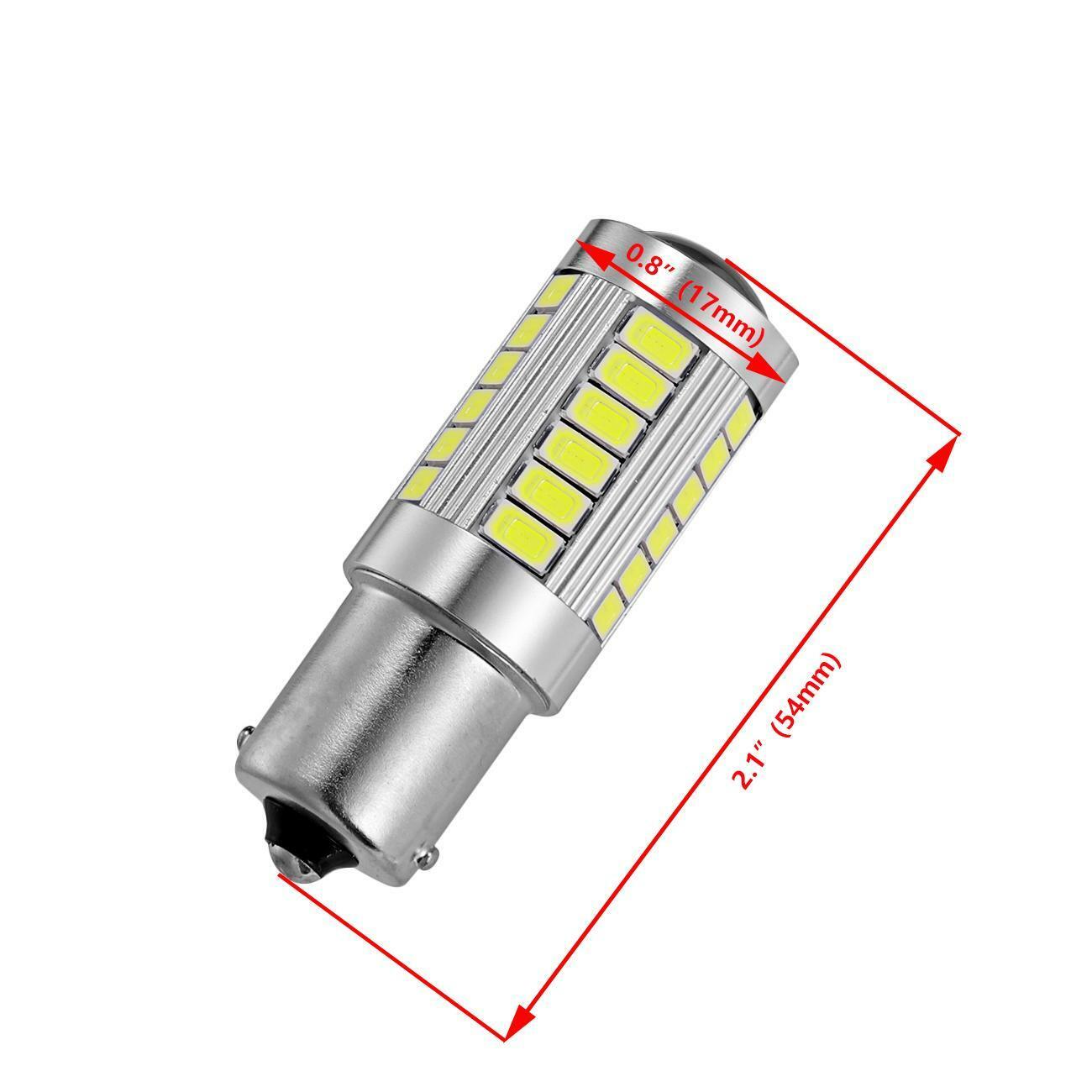 AUXBEAM LED Turn Signal Light 1156 7506 BA15S 6000K Pure White Bright DRL Bulbs