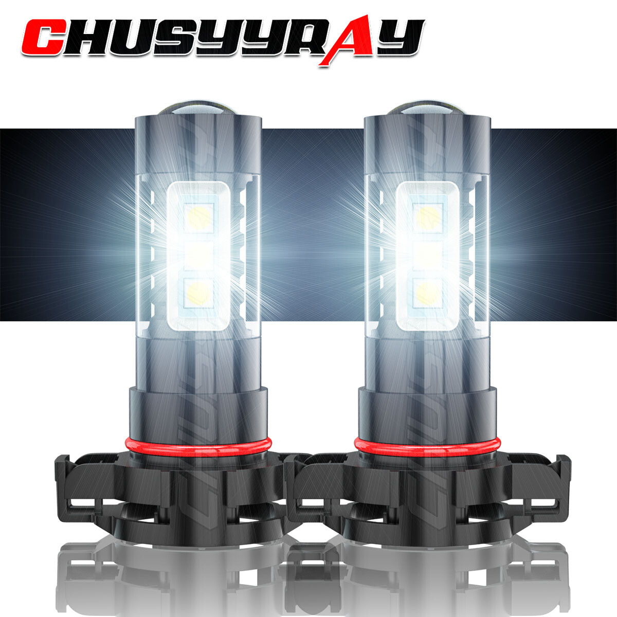 For Jeep Gladiator 2020-2022 H16/5202 LED Fog Light Bulbs Super White 6000K