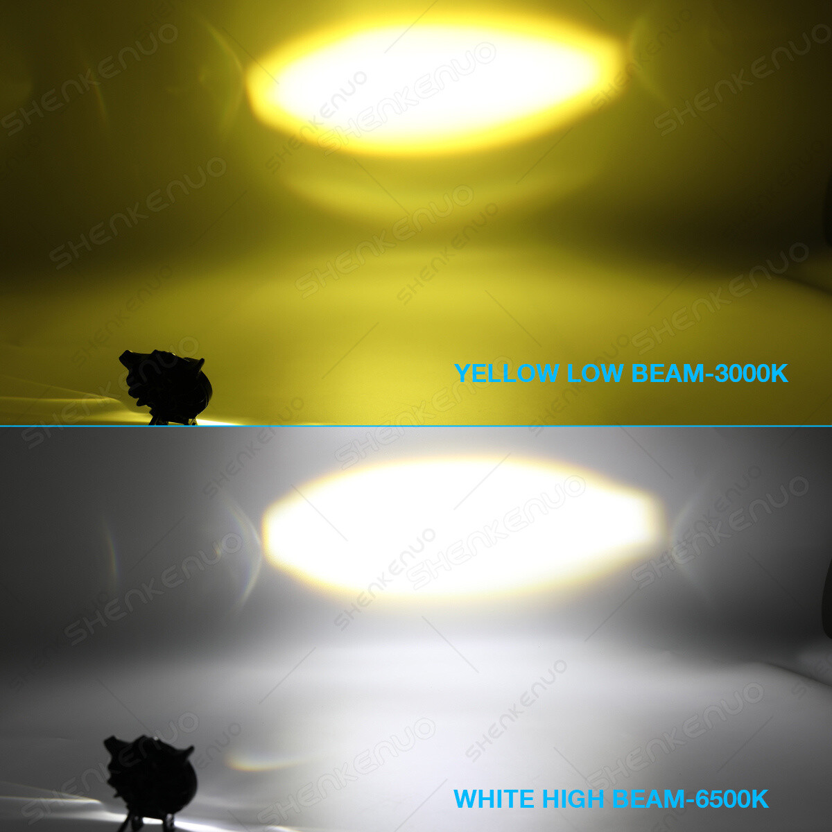 2X LED Work Light Pods White Yellow Spot Fog Driving Owl Lamp Off Road Truck 4WD
